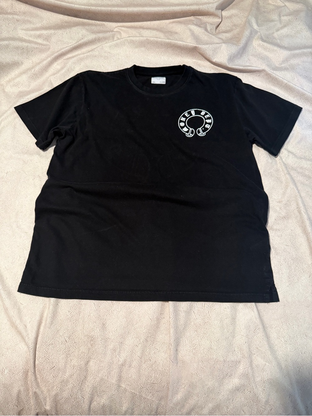Black Graphic Short-Sleeve Crewneck T-Shirt